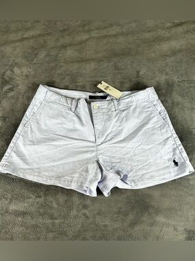 Ralph Lauren Light Blue Flat-Front Cotton Men's Shorts